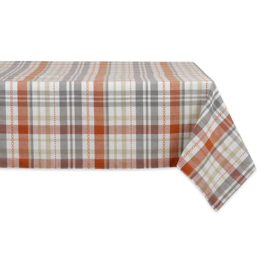 DII® 104" Autumn Afternoon Plaid Tablecloth